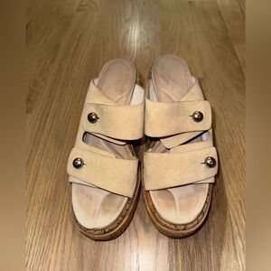 Sommer Suede Platform Wedge Mules